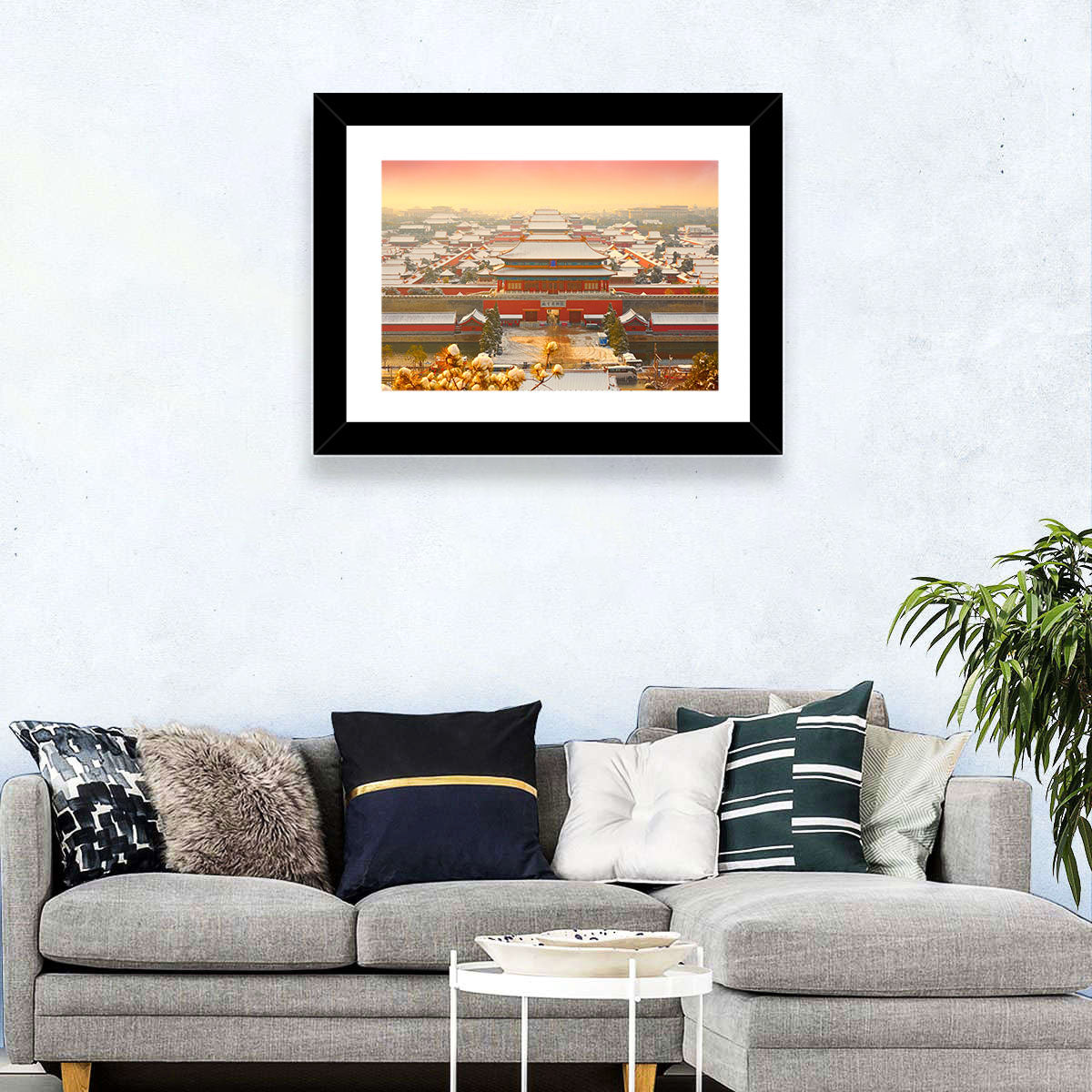 Forbidden City Gateway at Golden Hour Wall Art in a room, landscape