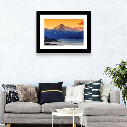 Aoraki Mount Cook Over Lake Pukaki Wall Art