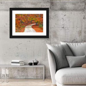 Misty Autumn Pathway Wall Art