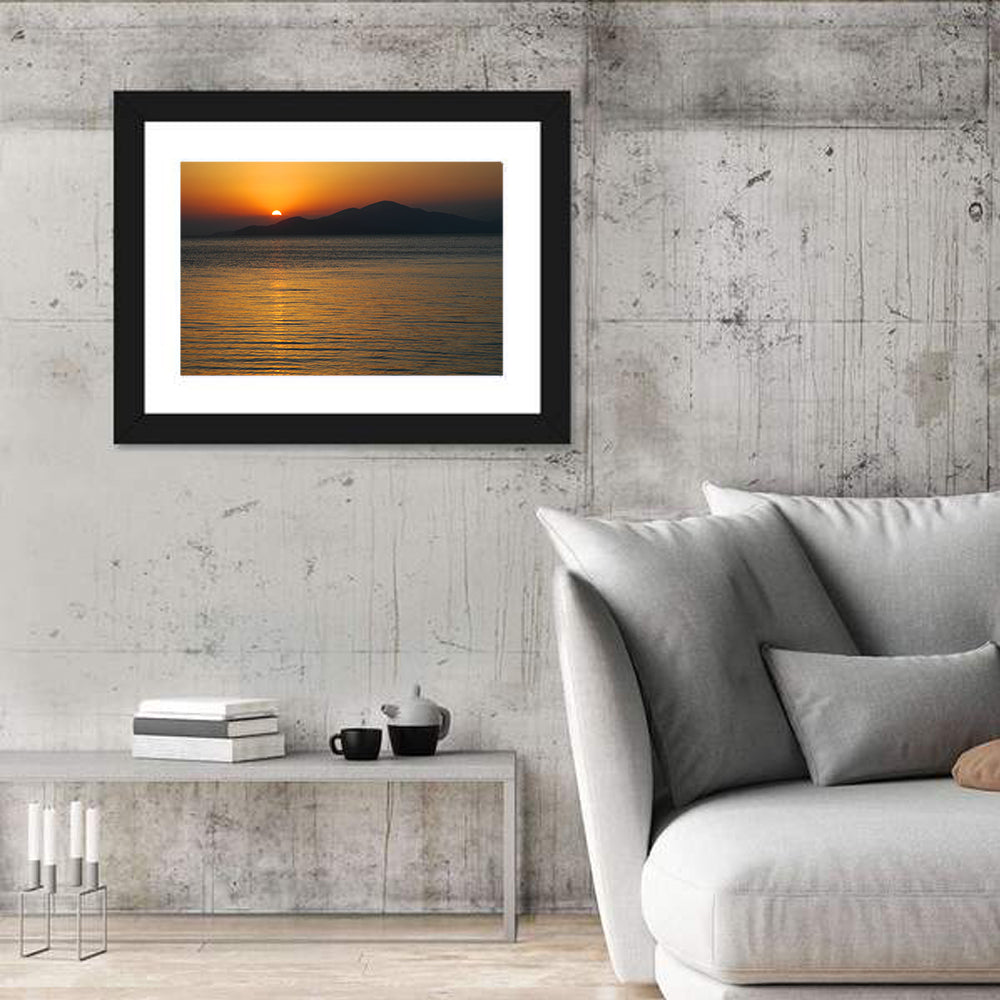 Lake Sevan Sunset Reflection Wall Art