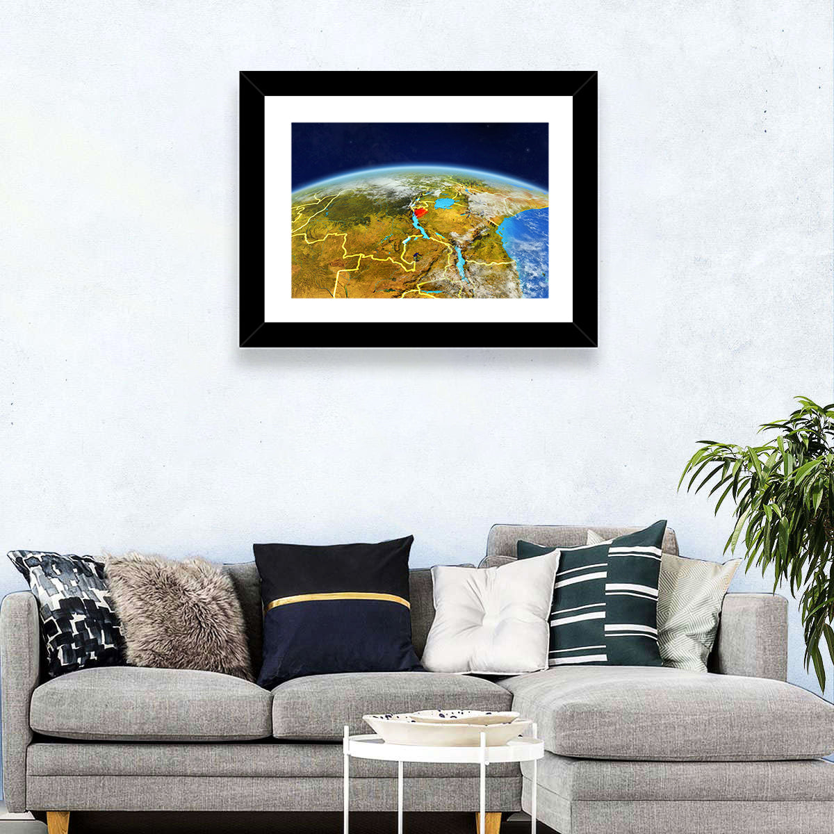 East Africa Great Lakes from Space Wall Art