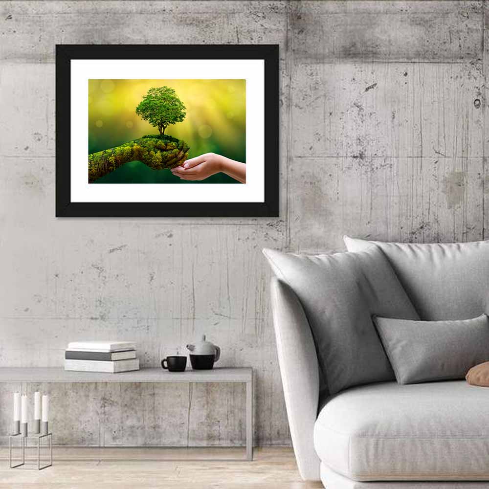 Surreal Forest Hand with Tree Wall Art
