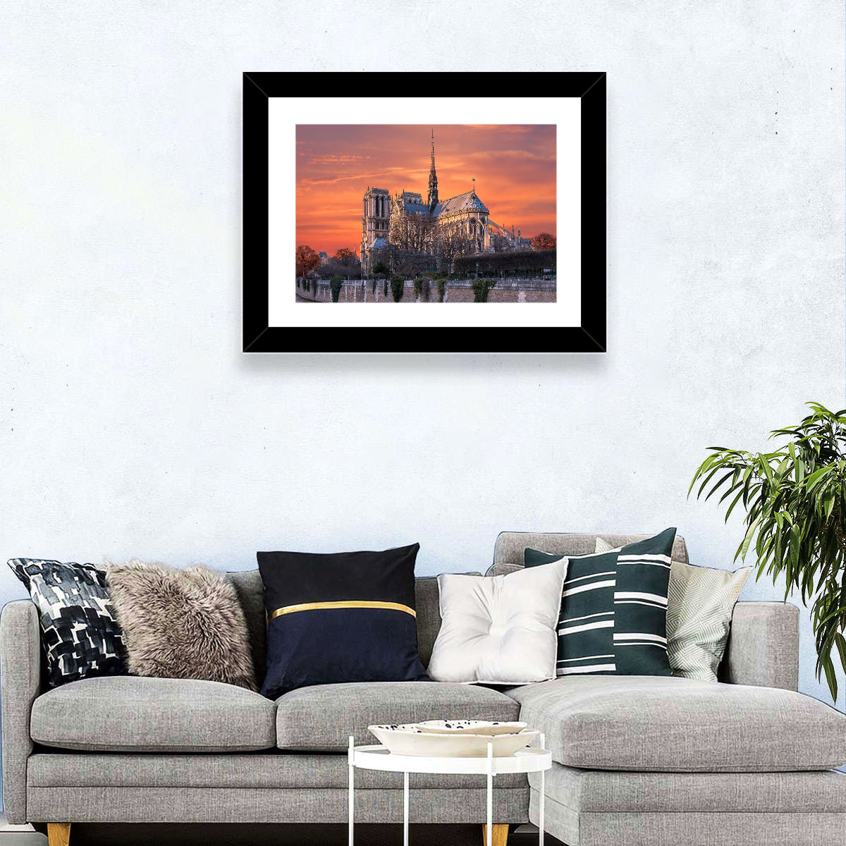 Notre-dame Cathedral at Golden Hour Wall Art