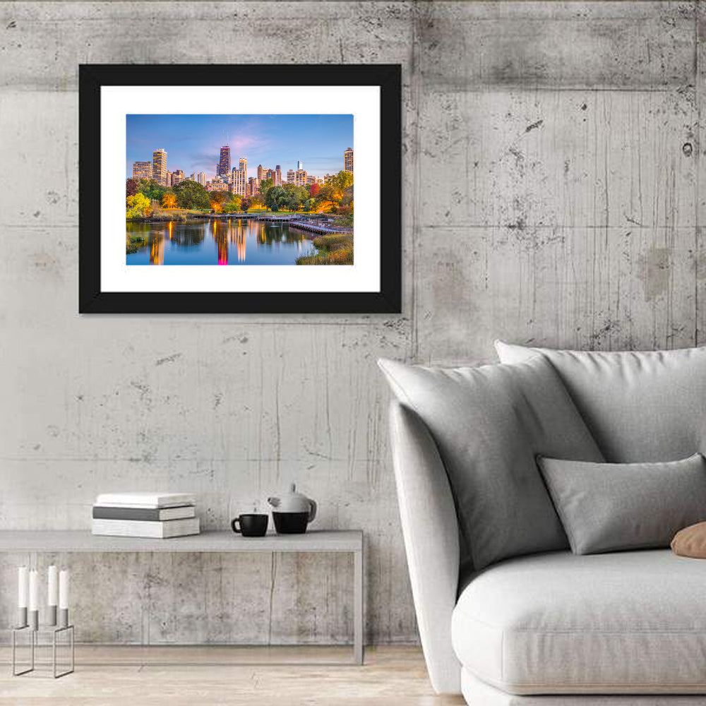 Chicago Skyline at Twilight Wall Art
