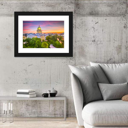 Madison State Capitol at Dusk Wall Art