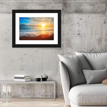 Golden Sea Sunset Wall Art