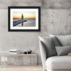 Lake Hefner Lighthouse Sunset Wall Art