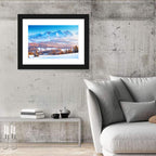 Snowy Mountain Peaks at Sunrise Wall Art