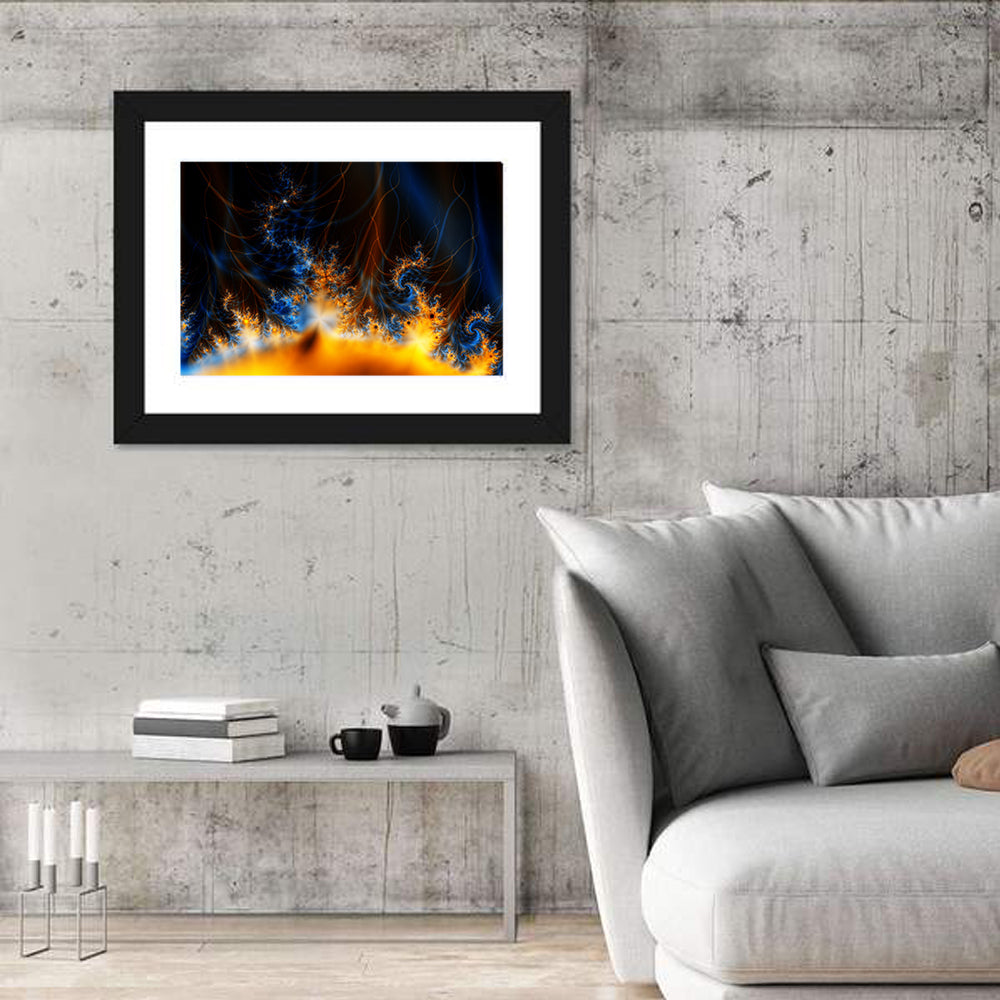 Solar Flare Fractal Flame Wall Art
