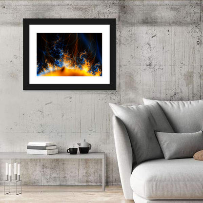 Solar Flare Fractal Flame Wall Art