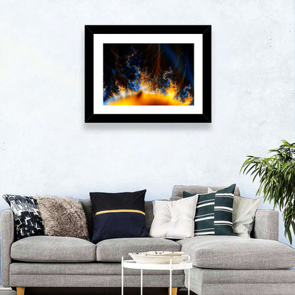 Solar Flare Fractal Flame Wall Art