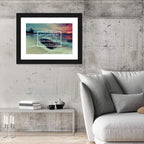 Happiness Quote on Sunset Beach Wall Art