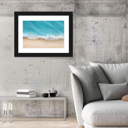 Top-down Turquoise Beachscape Wall Art
