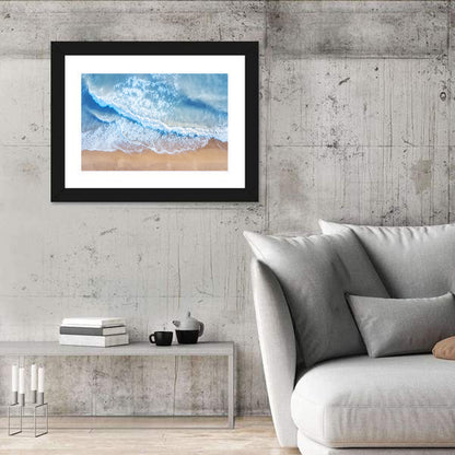 Aerial Turquoise Beach Waves Wall Art
