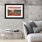 Obersee Sunrise Over Red Rocks Wall Art