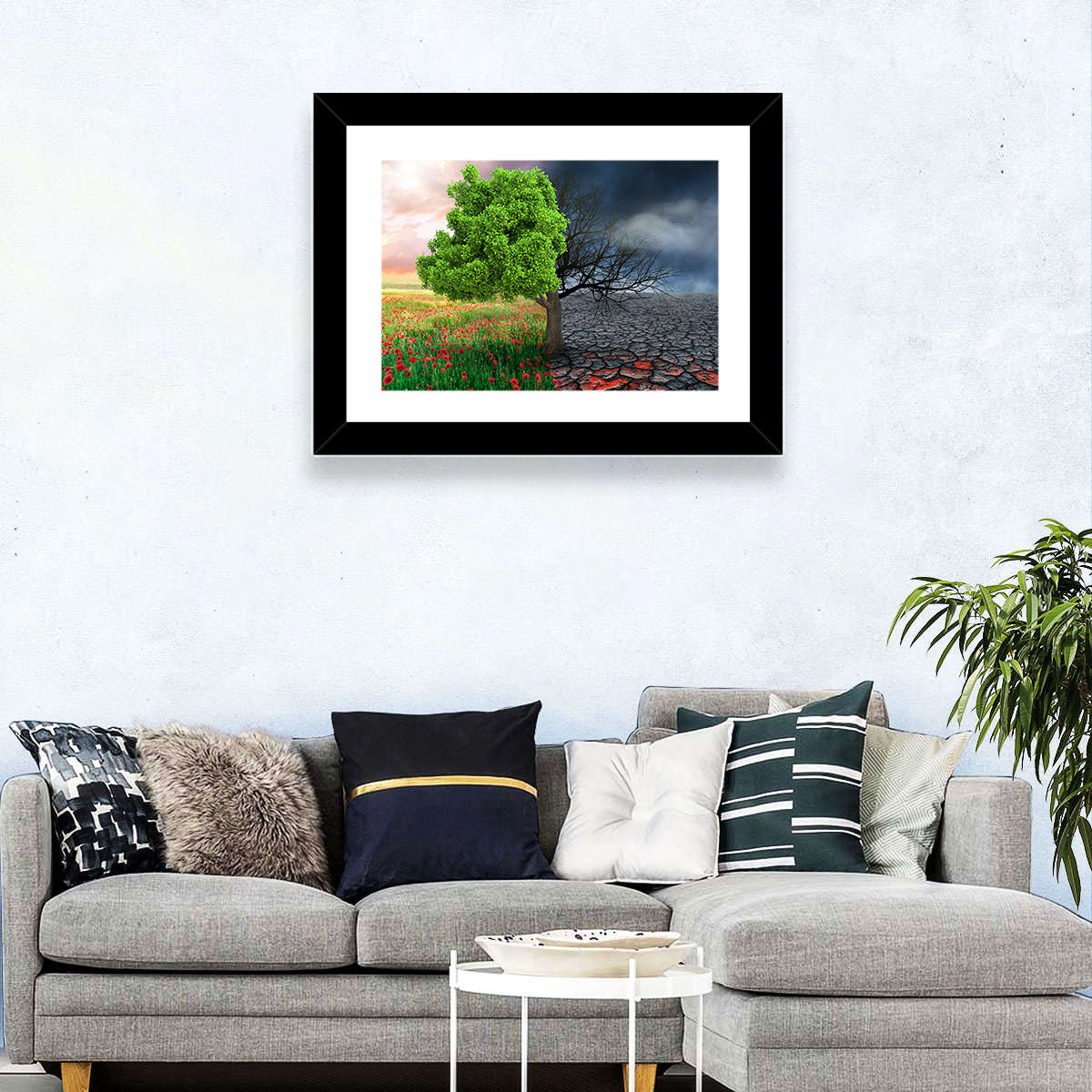 Split Climate Landscape Wall Art