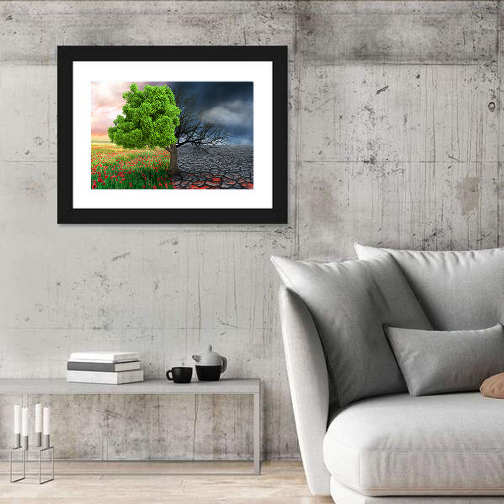 Split Climate Landscape Wall Art