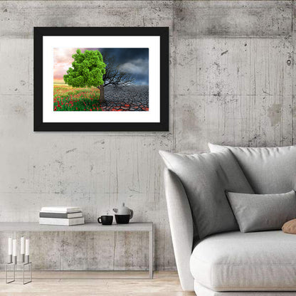 Split Climate Landscape Wall Art