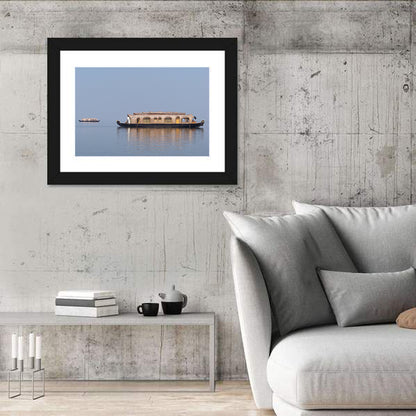 Thatched Houseboat on Vembanad Lake Wall Art