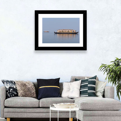 Thatched Houseboat on Vembanad Lake Wall Art