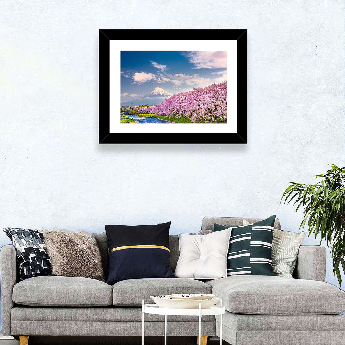Mount Fuji Cherry Blossoms Wall Art