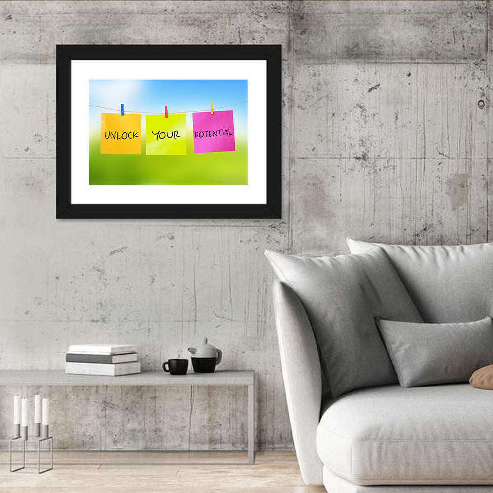 Unlock Your Potential Notes Wall Art