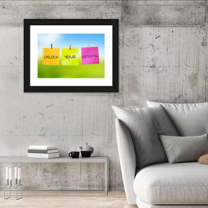 Unlock Your Potential Notes Wall Art