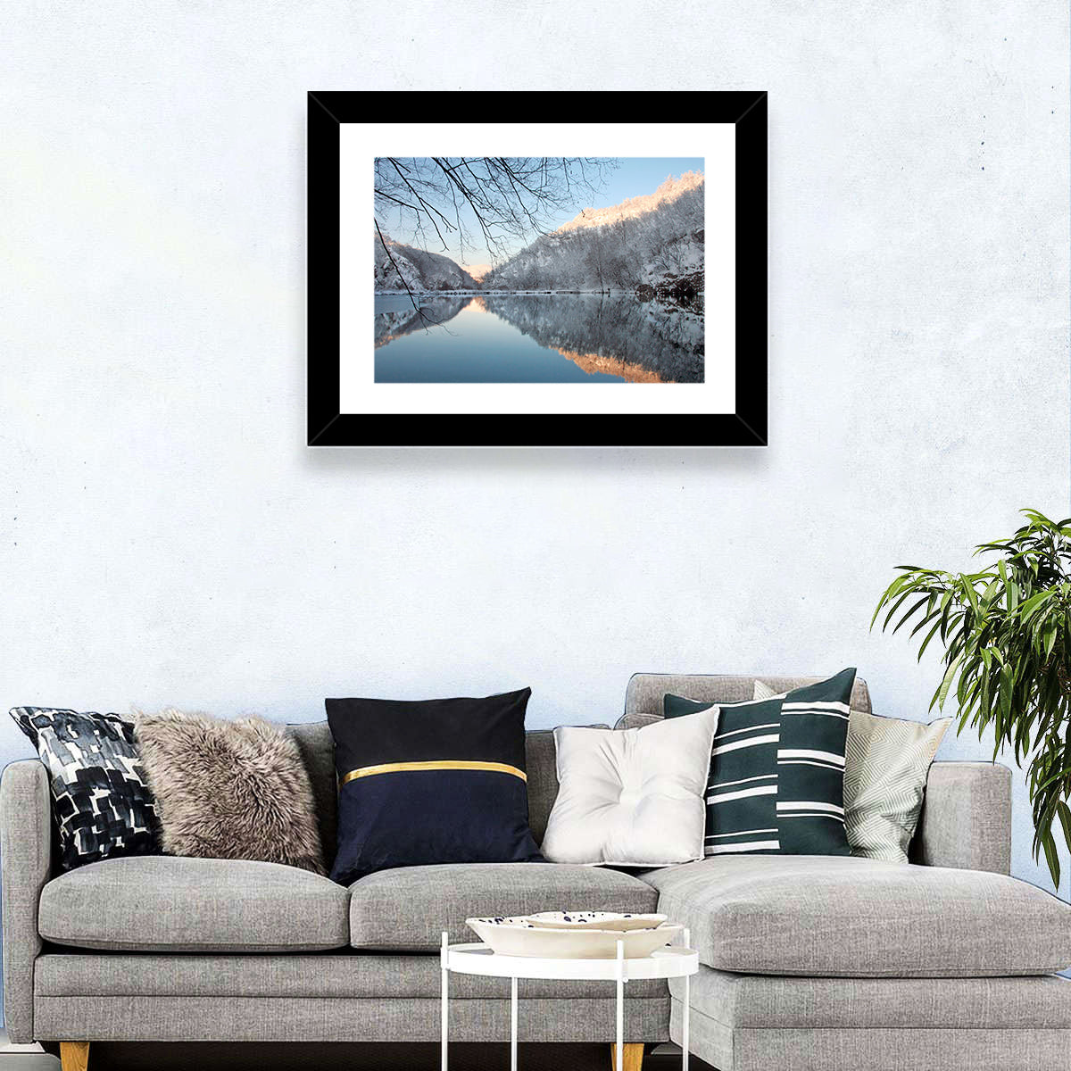 Kozjak Lake Wall Art in a room, landscape