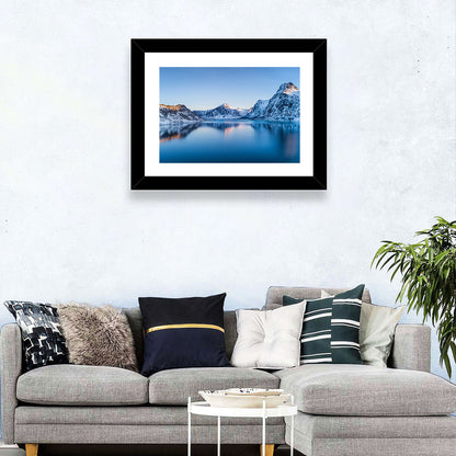 Snowy Lofoten Reflection Wall Art