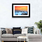 Dubrovnik Sunset Over Rocky Shore Wall Art