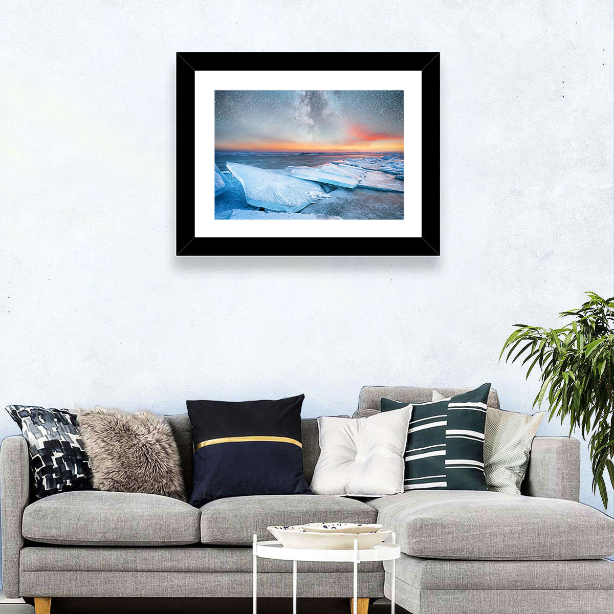 Milky Way Over Frozen Shore Wall Art
