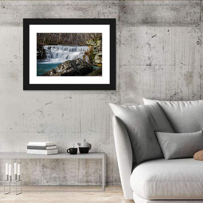 Fenwick Mines Mossy Rock Waterfall Wall Art