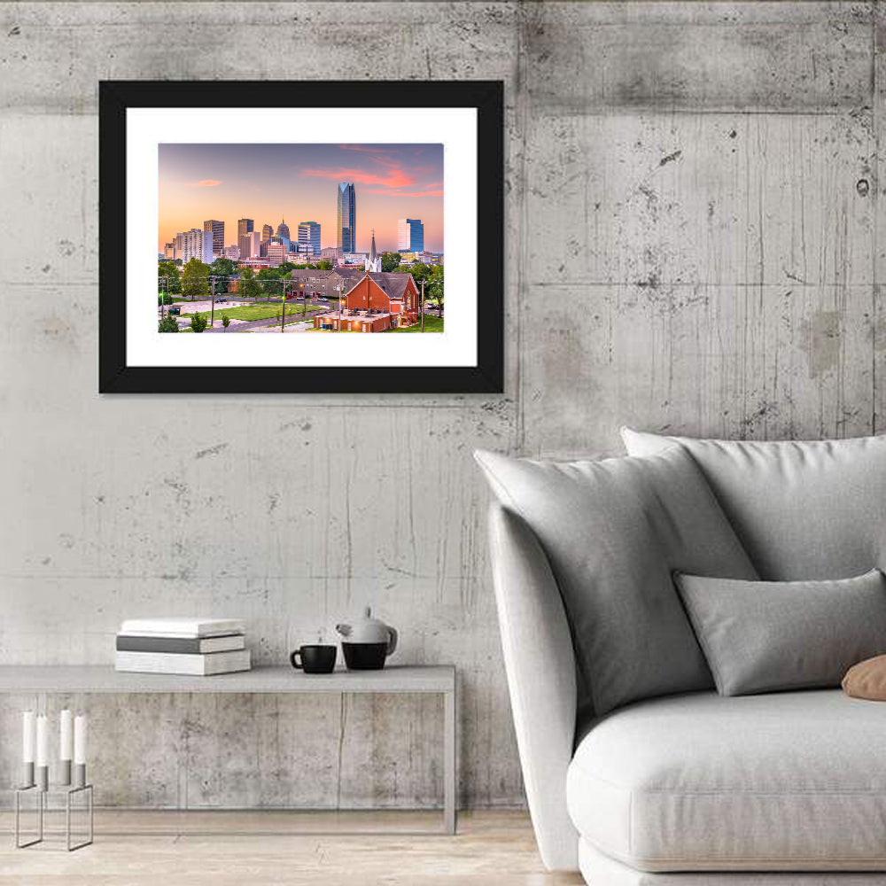 Oklahoma City Golden Hour Skyline Wall Art