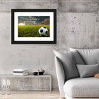 Soccer Ball at Goal, Golden Hour Wall Art