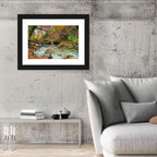 Mossy Footbridge in Autumn Forest Wall Art