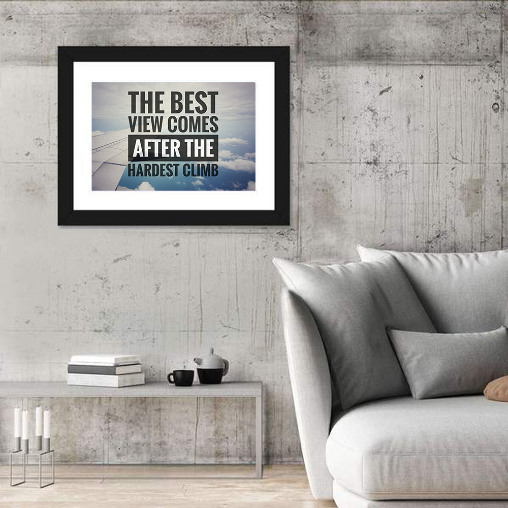 After the Hardest Climb Wall Art in a room, landscape