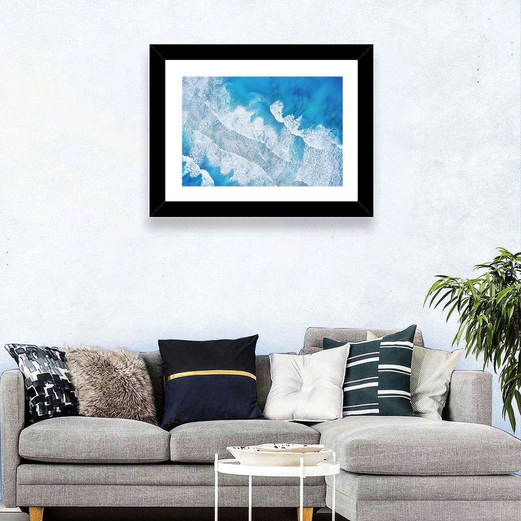 Aerial Turquoise Waves Wall Art