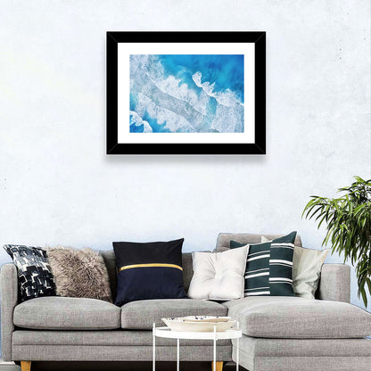 Aerial Turquoise Waves Wall Art
