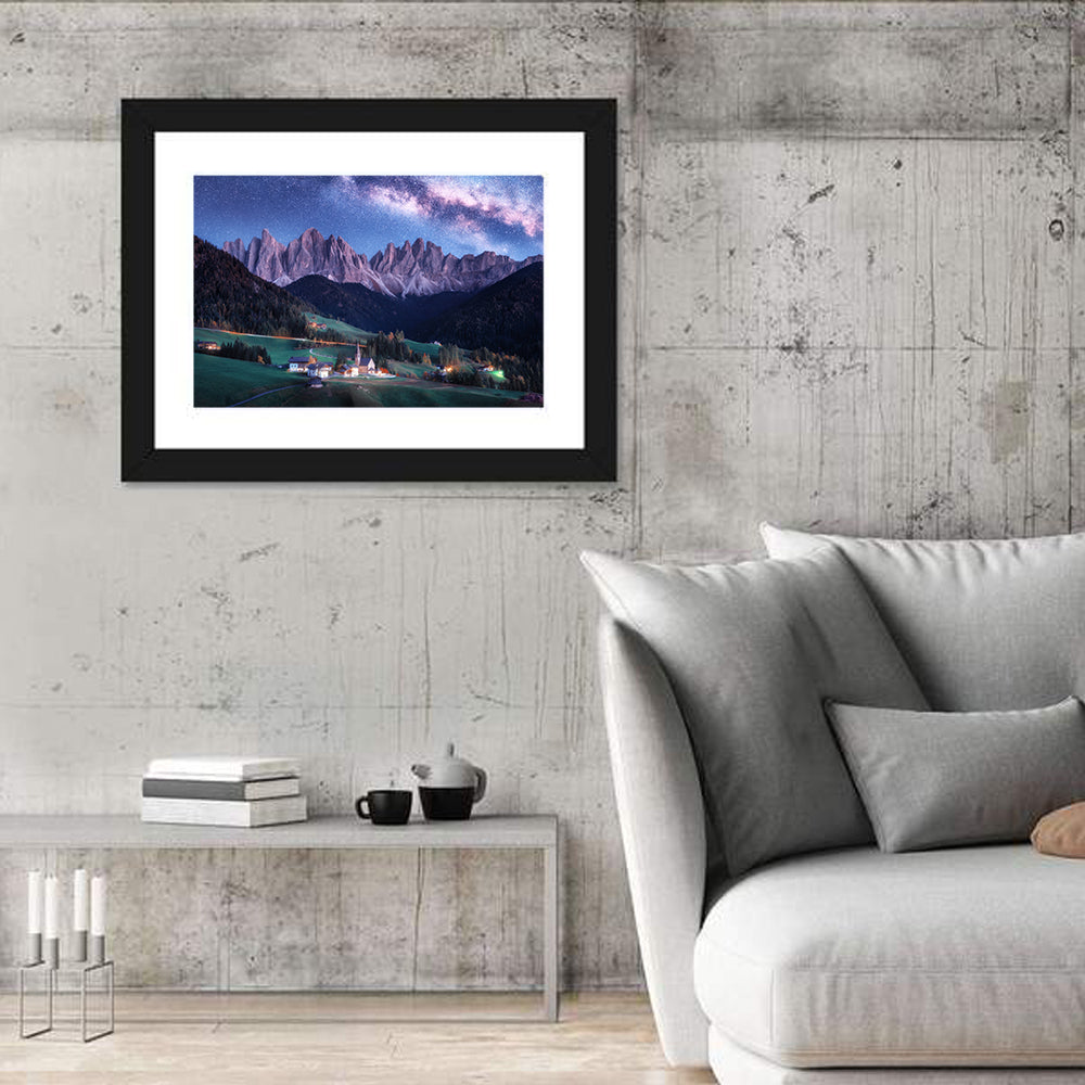 Santa Maddalena Night Sky Wall Art in a room, landscape