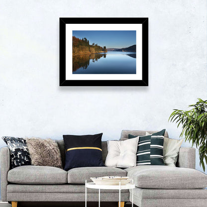 Lake Vyrnwy Golden Hour Reflection Wall Art