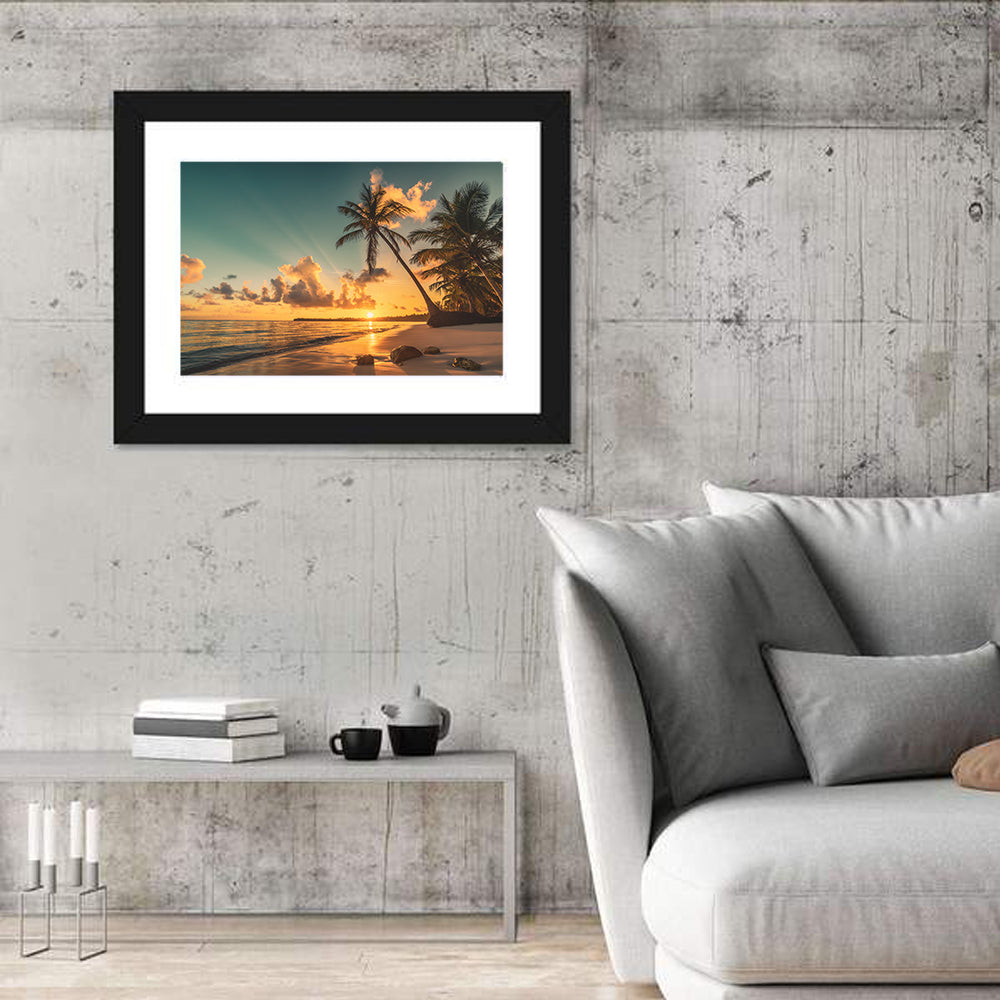 Golden Hour Palm Beach Sunset Wall Art