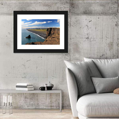 Dyrhólaey Black Sand Beach and Sea Stack Wall Art