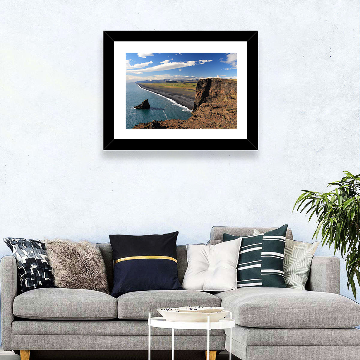 Dyrhólaey Black Sand Beach and Sea Stack Wall Art