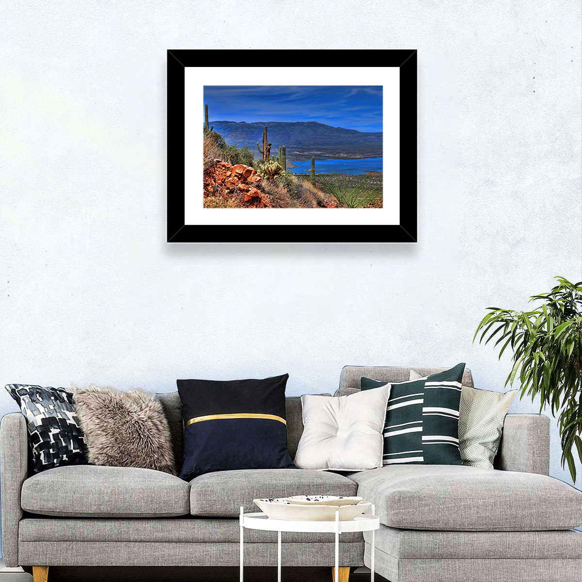 Roosevelt Lake Saguaro Vista Wall Art
