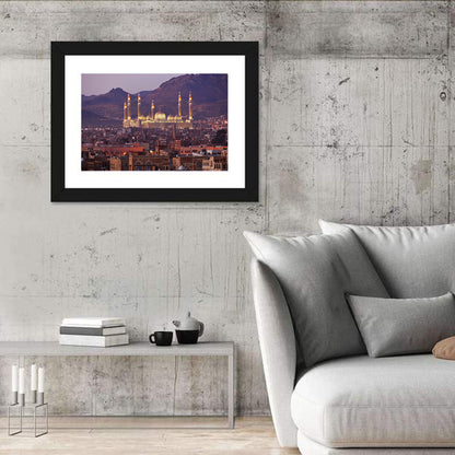 Al-saleh Mosque at Dusk Wall Art