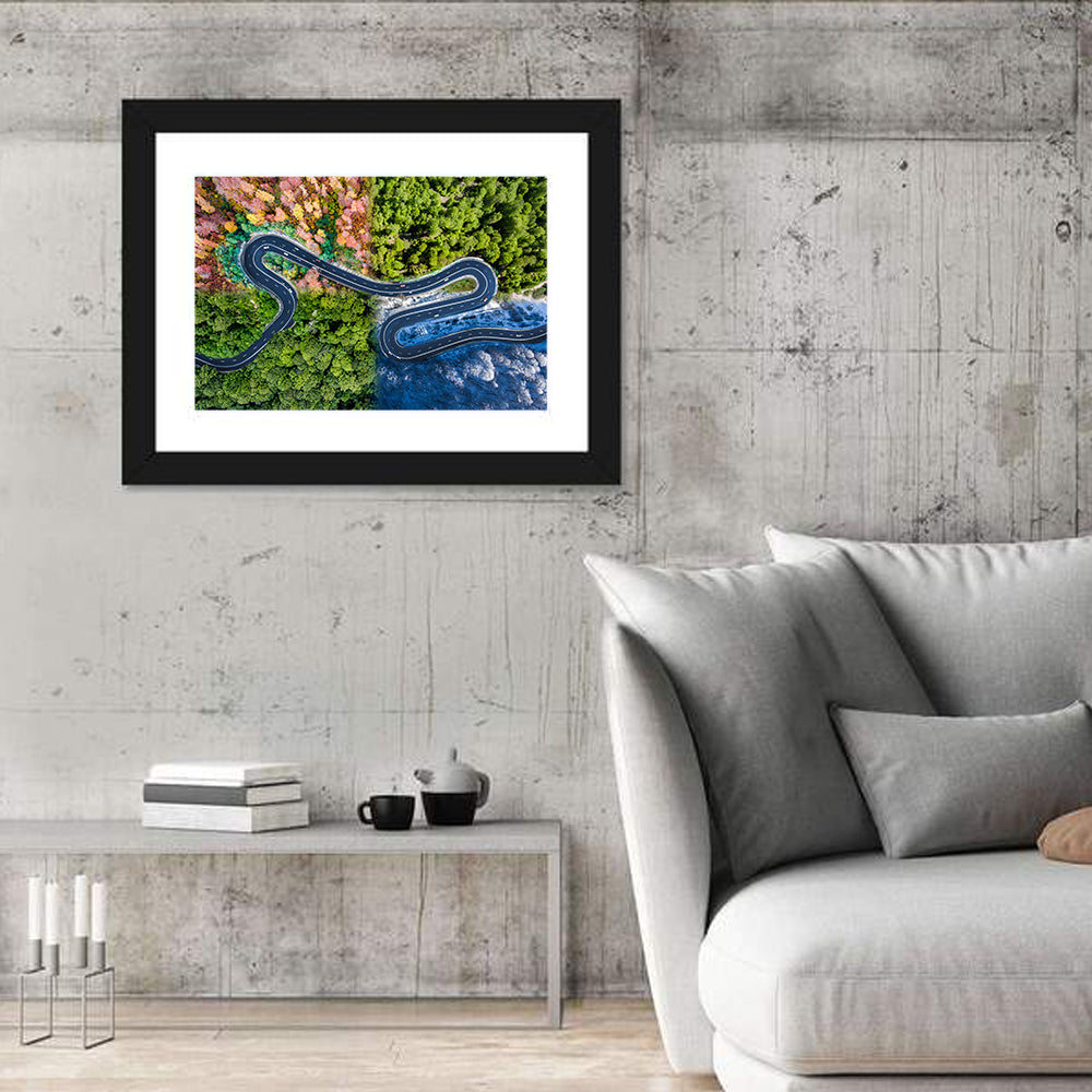 Four Seasons Winding Road Wall Art
