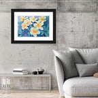 Watercolor Frangipani Cluster Wall Art