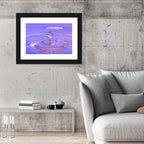 Purple Water Droplet Splash Wall Art