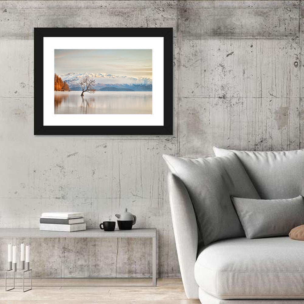 That Wanaka Tree, Lake Wanaka Wall Art in a room, landscape