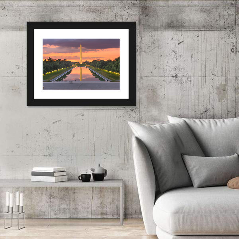 Washington Monument at Dusk Wall Art